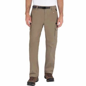 BC Clothing Men's Convertible Pants in Tan